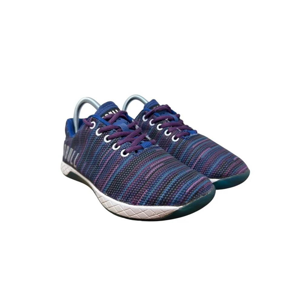 NOBULL SuperFabric Trainers Womens 8 Blue Purple Space Dye Athletic Sneakers